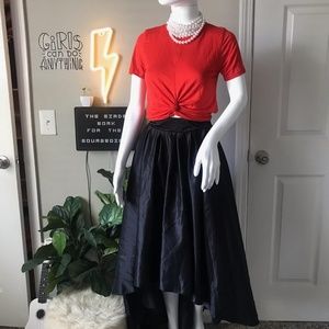 Women Solid High Waist Skirt